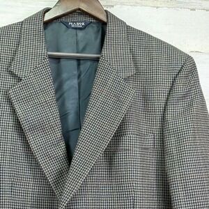 Jos A Bank Executive Collection Gray Houndstooth Mens 100% Wool Blazer‎ Mens 42